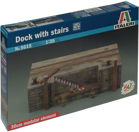 Italeri Dock with Stairs Modeling Figure in Scale 1:35 30x19.8x8.7cm.