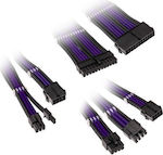 Kolink Core Adept Braided Cable Extension Kit Peripheral - Peripheral Cable Jet Black/Titan Purple (COREADEPT-EK-BTP)