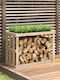vidaXL Μεταλλικό Κουτί Αποθήκευσης Ξύλων 108x52x74cm Καφέ