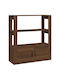 Shelving Unit Floor Brown Oak 80x30x90cm