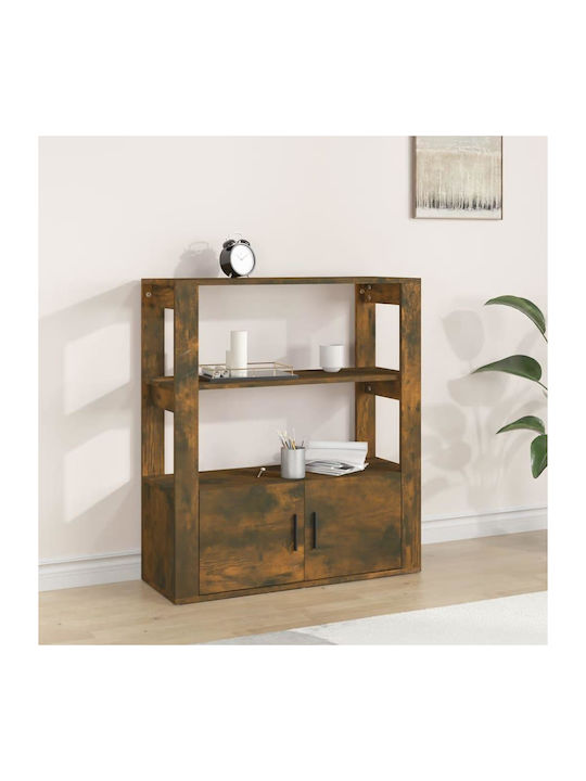 Bookcase Smoked Oak 80x30x90cm