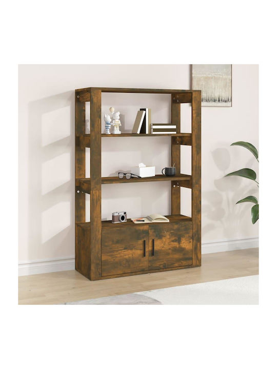 vidaXL Bookcase Smoky Oak 80x30x119.5 cm