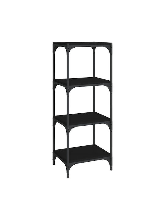 Shelving Unit Floor Black 40x33x100cm