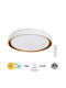 GloboStar Barchetta Κλασική Μεταλλική Πλαφονιέρα Οροφής με Ενσωματωμένο LED σε Λευκό χρώμα 48cm