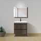 Chrisart Zeus 100 Countertop with Sink & Mirror L100xW45xH65cm Sweet Dark