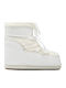 Snow Boots with Rubber & Fur Icon Low White