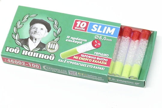 Tou Pappou Cigarette Pipes 6mm Green 10 Pieces