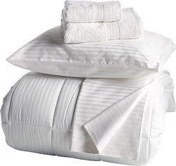 Charalambidis Textiles Satin Stripe Hotel Sheet 1pcs Charalambidis Textiles Satin Stripe Hotel Sheet 1pcs