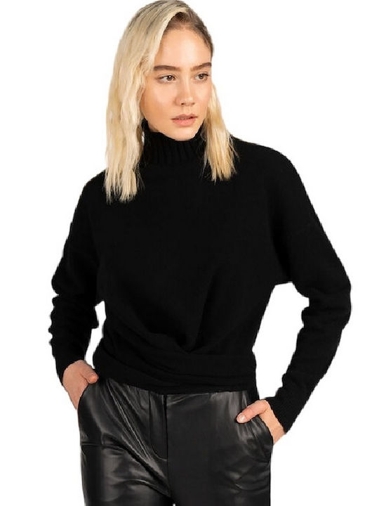 MAGLIA GIROCOLLO TOP FOR WOMEN ICEBERG BLACK