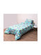 Viopros Rex Set Kids Duvet Cover Single with Pillowcase Cotton Turquoise 160x240cm