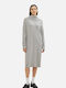 Tom Tailor Midi Dress Knitted Turtleneck Gray