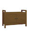 Hallway Furniture with Shoe Rack and Bench Honey Brown 80x40x60cm