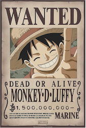 Abysse Poster One Piece Wanted Luffy 38x52cm