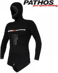 Pathos Οnyx Diving Jacket Shaved Inside with Chest Pad for Spearfishing Black 7mm E1431