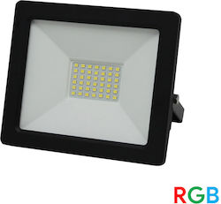 Adeleq Στεγανός Προβολέας LED 10W RGB IP65