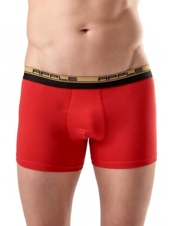 Apple Boxer Herren Boxershorts Rot 1Packung