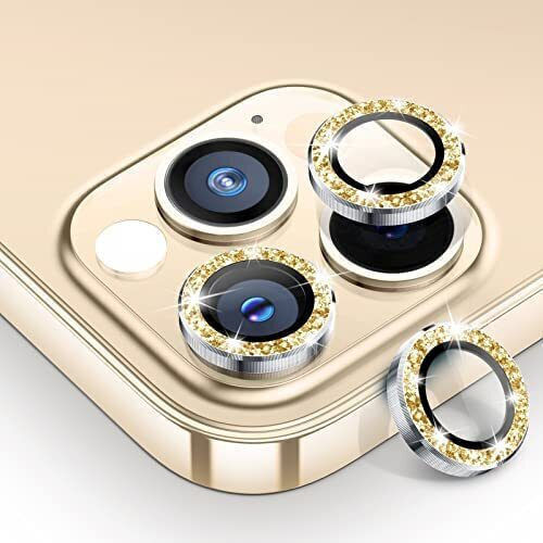 Diamond Προστασία Κάμερας Tempered Glass Gold για το iPhone 14 Pro / 14 Pro Max
