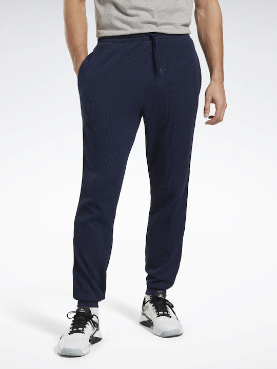 Reebok Vector Tape Waffle Men's Sweatpants with Rubber Vector Navy