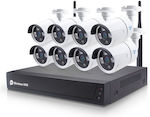 Integrated CCTV System Wi-Fi with 8 Wireless Cameras