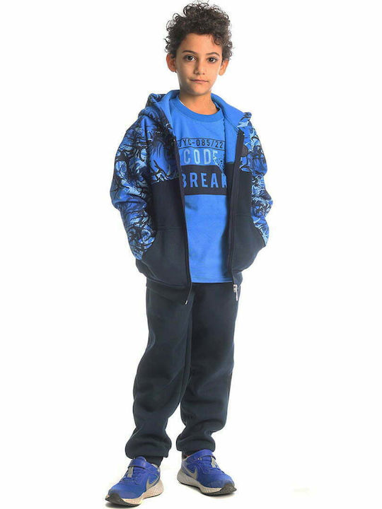 Joyce Kids Sweatpants Set Blue 3pcs