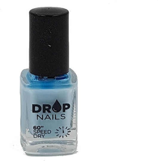 Drop Cosmetics 60'' Schnelltrocknend Glänzender Nagellack Quick Dry 323 Alice Blau 13ml