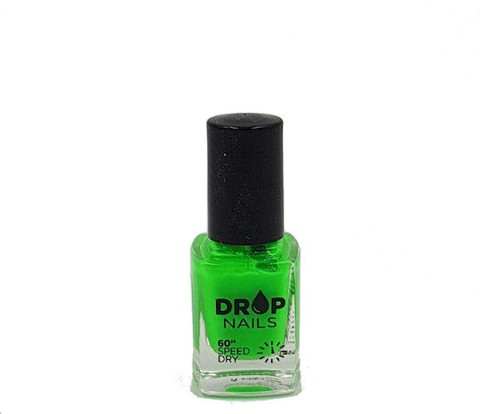 Drop Cosmetics 60'' Бързо Съхнещ Гланцов Лак За Нокти Бързо Съхнещ 328 Неонов Зелен 13мл