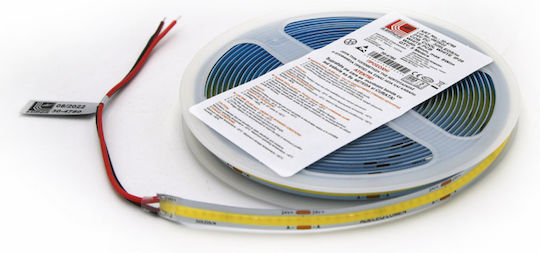 Adeleq Ταινία LED 24V Θερμό Λευκό Φως 5m Τύπου COB