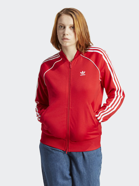 Adidas Adicolor Classics Κοντό Γυναικείο Bomber Jacket Better Scarlet