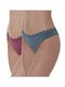 Apple Boxer Women's Brazil 2Pack with Lace Bordeaux/Grey