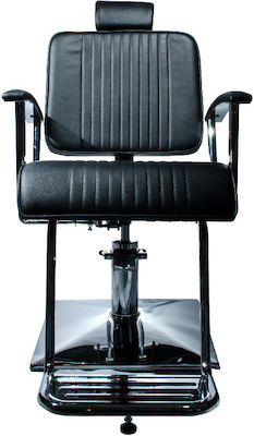 BARBER CHAIR HOMER BLACK LEATHER.