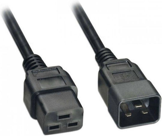 Akyga IEC C19 - IEC C20 Cable 1.8m Μαύρο AK-UP-03