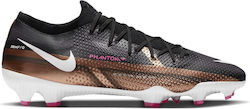 Nike Phantom GT2 Pro Low Football Shoes FG with Cleats Metallic Copper / Black / Pink Blast / White