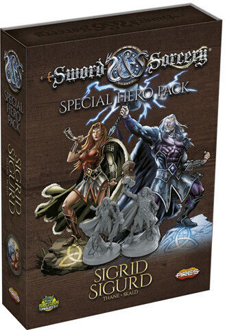 Game Expansion Sword & Sorcery: Ancient Chronicles – Sigrid/Sigurd Hero Pack for 1-5 Players 12+ years Ares Games