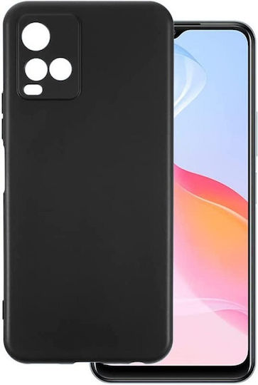 Silky Soft Touch Umschlag Rückseite Silikon Schwarz (Vivo Y21 / Y21s / Y33s)