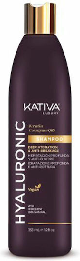 Kativa Hyaluronic Coenzyme Q10 Shampoos Reconstruction/Nourishment & Hydration for All Hair Types 355ml