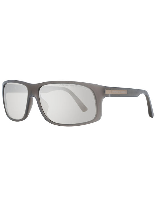 Porsche Design Men's Sunglasses with Gray Plastic Frame and Gray Lens P8572 B