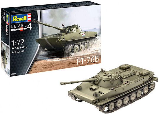 Revell PT-76B Modeling Figure Tank 149 Pieces in Scale 1:72