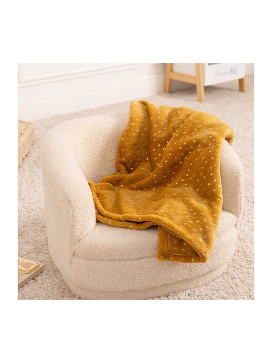 Atmosphera Blanket Nursery Swaddling Blankets Fleece Yellow 75x100cm