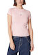 Tommy Hilfiger Damen Sportlich T-shirt Rosa