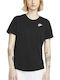 Nike Sportswear Club Essentials Women's Athletic T-shirt Black
