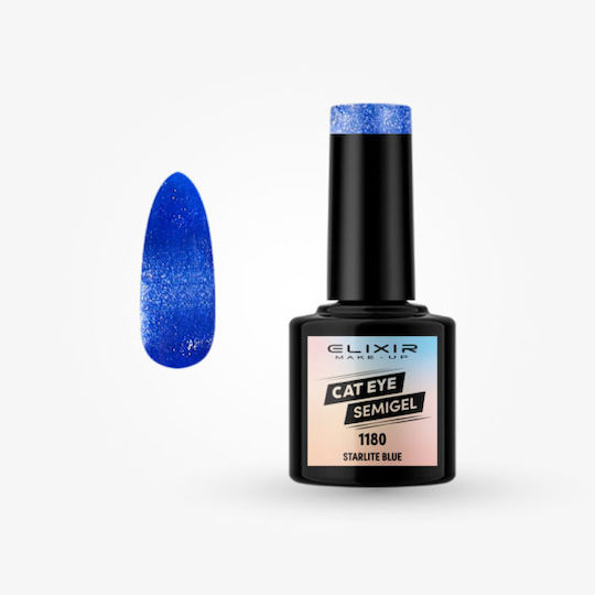 Elixir Ημιμόνιμο Βερνίκι Νυχιών Starlite Blue Cat Eye 8ml