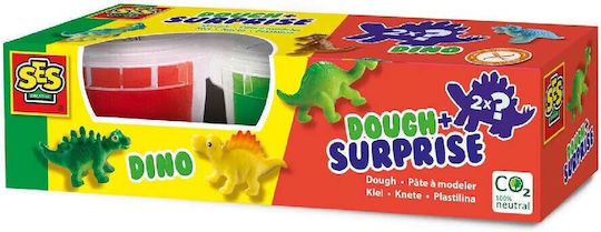 Ses Creative 2 Πλαστοζυμαράκια Πλαστελίνης Dino Surprise για 3+ Ετών