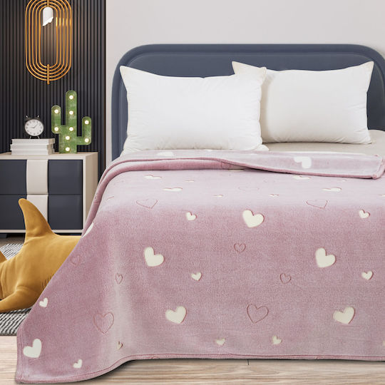 Cosmin Cot Blanket Hearts 110x140cm