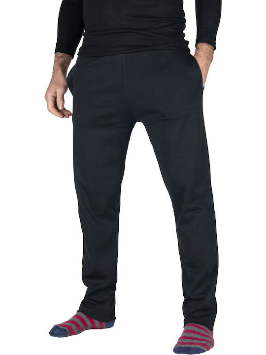 A.A UNDERWEAR Men's Winter Cotton Pajama Pants Black