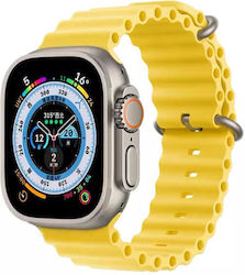 Microwear T800 Ultra 49mm Smartwatch mit Pulsmesser (Gelb)