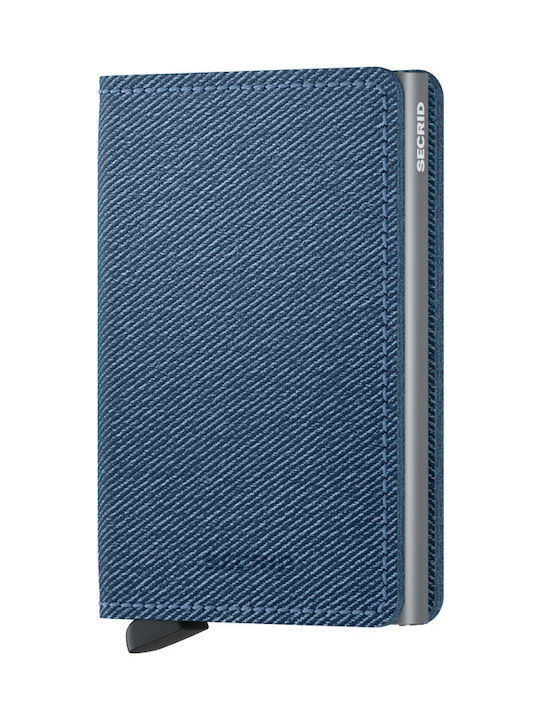 Secrid Slimwallet Men's Leather Card Wallet with RFID και Slide Mechanism Blue
