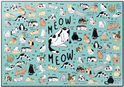 Grupo Erik Single Desk Pad Plastic Meow Meow Orange 34.5x49.5cm