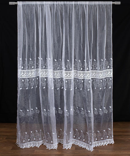 Silk Fashion Перде с Плик с Писалка MK15 Бяло 280x300см