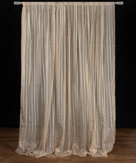 Silk Fashion Κουρτίνα με Τρέσα NX6104 Ivory 280x300εκ.