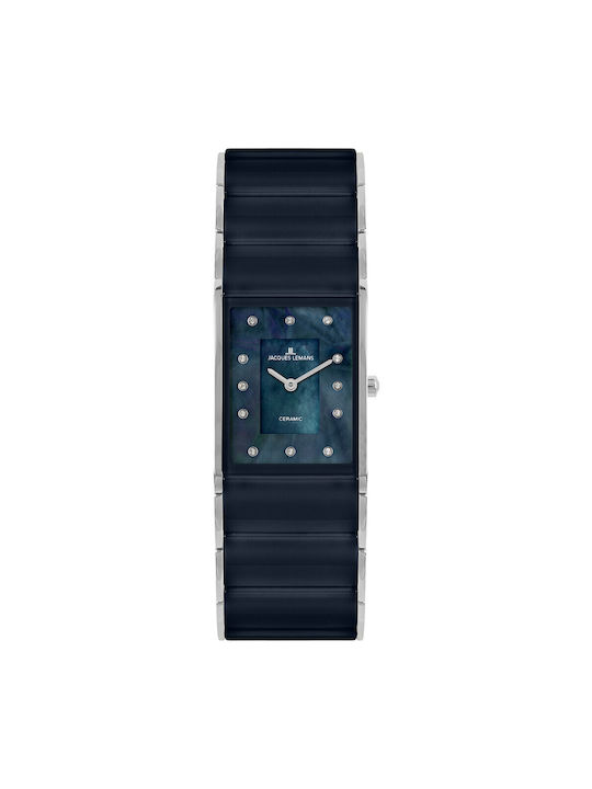 Jacques Lemans Dublin Uhr mit Marineblau Metallarmband